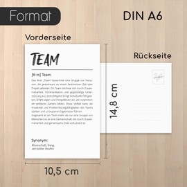 younikat Postcards Team Pack of 10 I DIN A6 I Colleagues Work I to Give as a Gift I Thank You Office Employees I dv1532