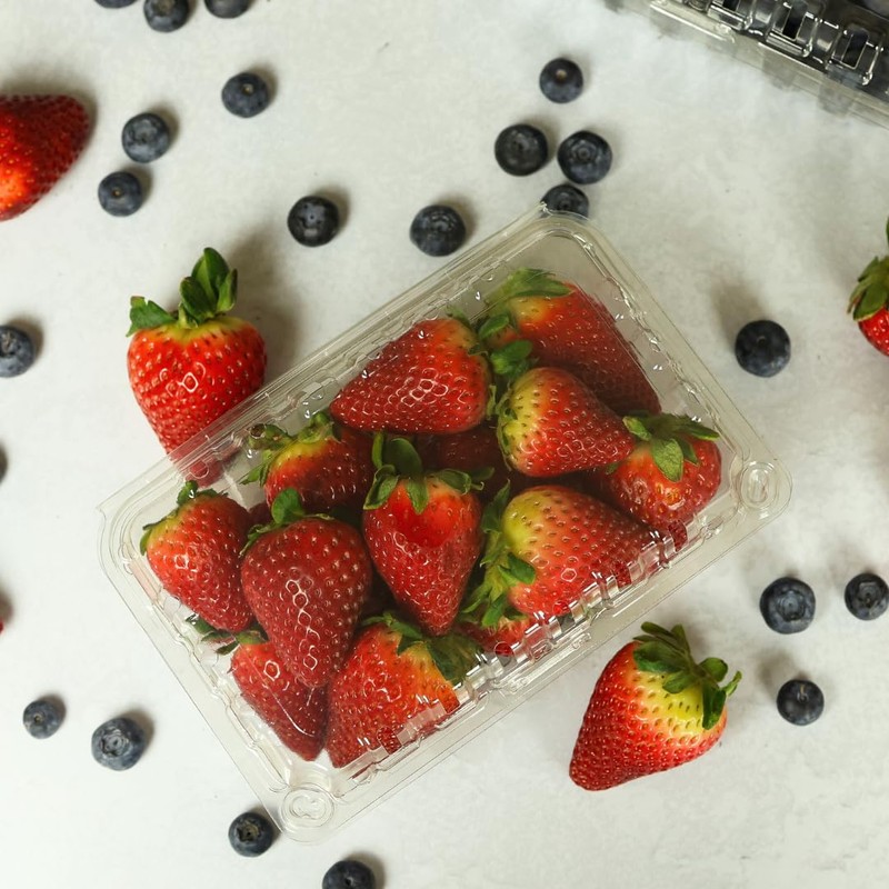 JAK Industrial 55 Count - 1 Pound Size Strawberry/Berry Basket