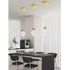 Crystal Pendant Light for Kitchen Island,Gold Chandelier Lights Fixture, Hanging