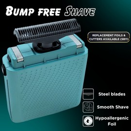 SUPREME TRIMMER - Lámina de repuesto y cortador | SB11 azul claro para afeitadora Solo STF101