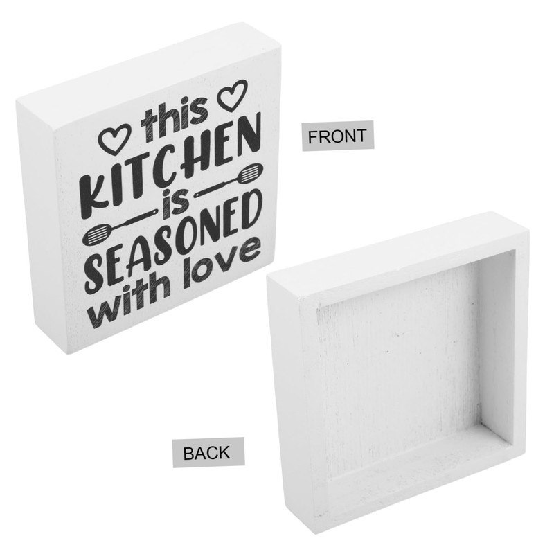 ULTECHNOVO Rustic Wooden Home Sign Tabletop Plaque Stylish Kitchen Decor