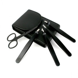 Portable Stainless Steel Tweezer and Scissor Set Case 10ea