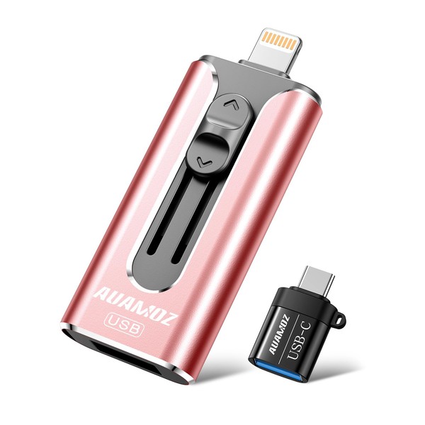 AUAMOZ AUAMOZ 128GB Flash Drive Intended for iPhone, Memory Stick