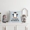 JIMOWANG Funny Penguin Love Throw Pillow Case Modern Cushion Cover