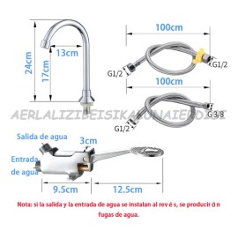 Grifo De Pedal, Agua Fría Cambiar Pedal De Pie Cobre Válvula