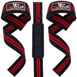 TrySalar Weight Lifting Straps Heavy Duty Cotton 5mm Neoprene Padded Gym Wrist Support Maximum Grip Weight Lifting Deadlift Powerlifting Fitness Workout Men Women