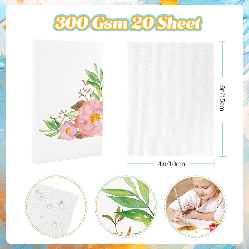 Watercolor Paper Watercolour Paper 4"x6" 140lb/300gsm 180 Sheets Water Colour