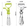 2024 Upgrade Stainless Steel Egg Beater, Rotary Whisk, Easy to