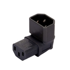 ANRANK IC900093AK IEC C14 to C13 Power Adapter 10A PDU Plug/Socket Down 90 Degree Wall-Mounted LCD TV
