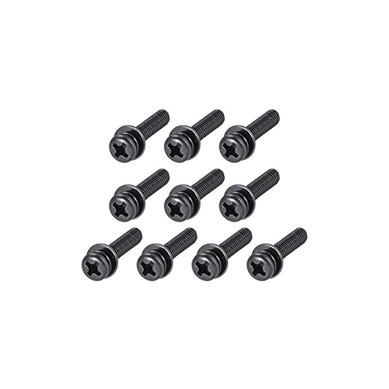 uxcell M4 x 40mm Carbon Steel Phillips Pan Head Machine