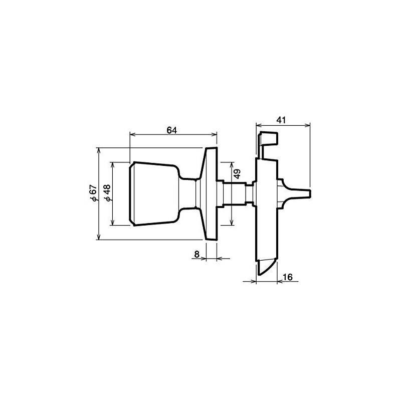 Kawaguchi Giken Door Knob, DIY Home Toilet Lock, Display Lock,