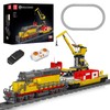 Mould King 12027 Diesel Locomotive Train Trailer Building Block Remote
