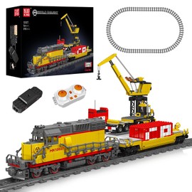 Mould King 12027 Diesel Locomotive Train Trailer Building Block Remote Toy