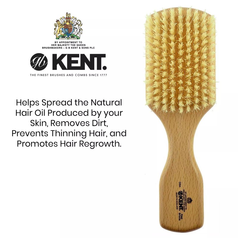 Kent Mens Finest White Boar Bristle Club Hair Brush