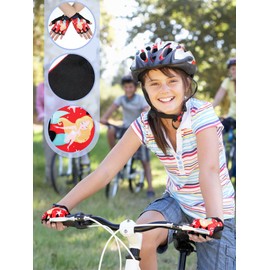 Fourluoo Kids Bike Gloves Fingerless Monkey Bar Workout Golf Gloves for Gymnastics Cycling Exercise Equipment(5-8 Years)