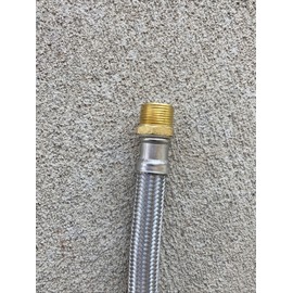 B&K 496-238 B&K 3/4" MIP X 7/8" C 24" LENGTH  Stainless Steel Water Heater Connector