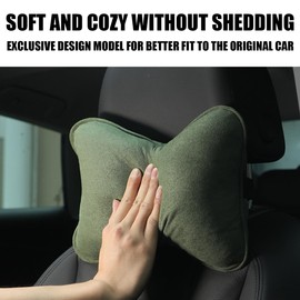 JNNJ Car Neck Pillow Headrest, Seasons Car Headrest for Car Seat, Soft Car Headrest Cushion, Car Seat Cushion Headrest Cushion (Green)