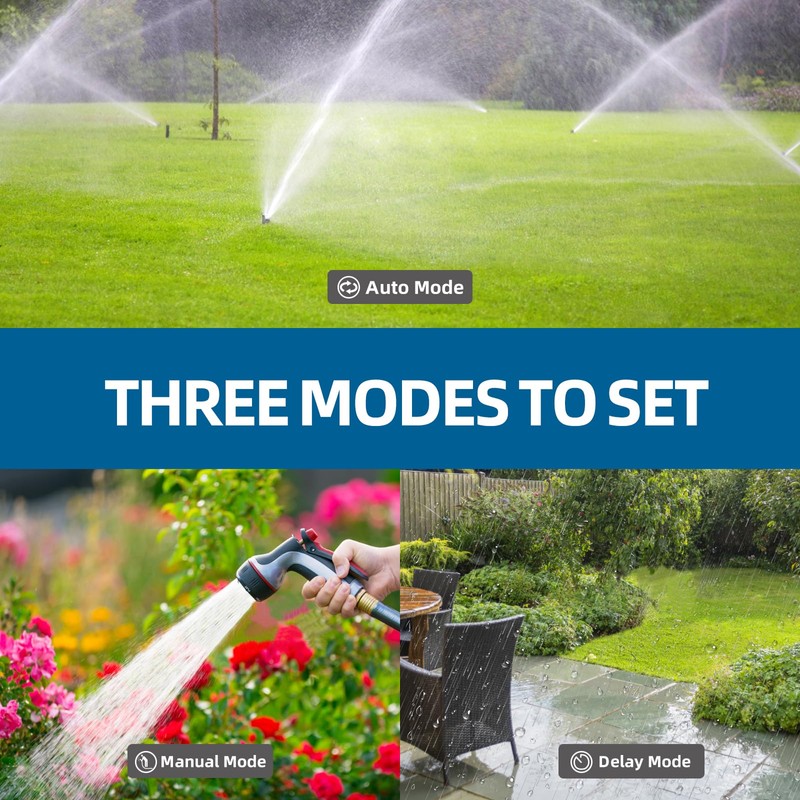 TiFFCOFiO Sprinkler Water Timer Outdoor, 2 Outlets Digital Pogrammable for