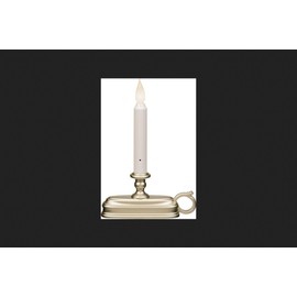Deluxe Battery Operated Candle Warm White Pewter