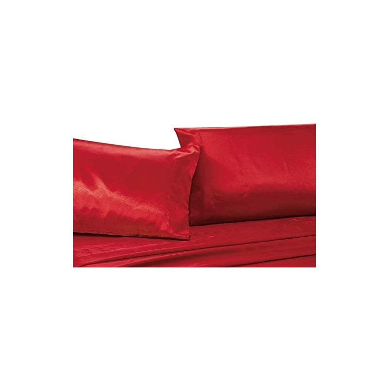 Mk Collection 4pc Soft Silky Satin Solid Color Deep Pocket
