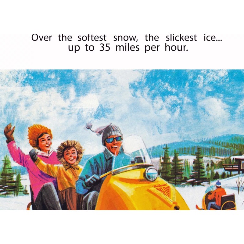 Ski-Doo Snowmobile - Vintage 1965 Advertising Poster