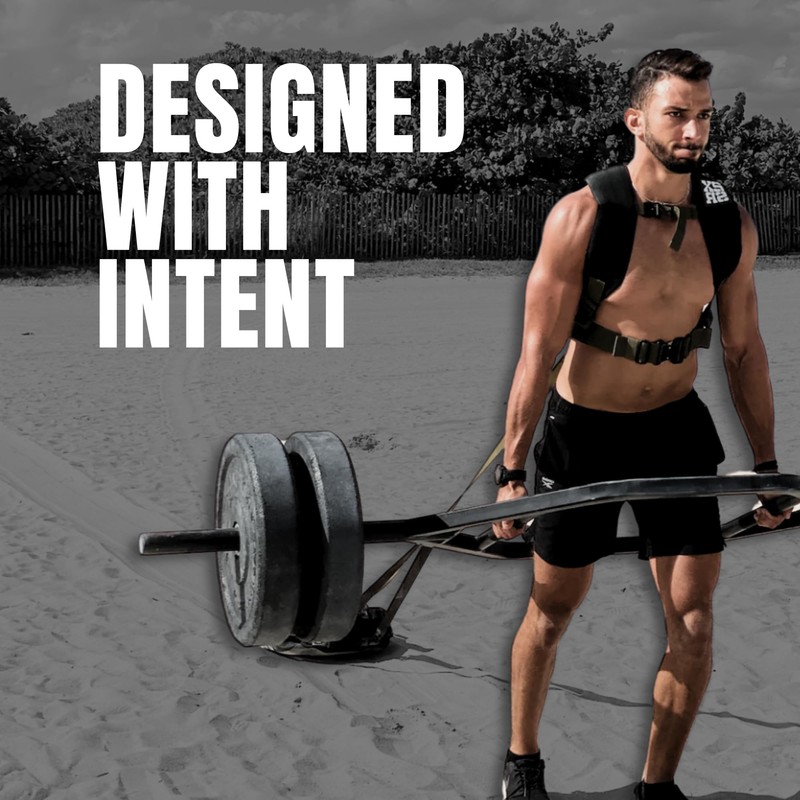 2XSR Pull Sled Harness with Drag Strap for Fitness Strength