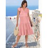 ANRABESS Womens Summer Dress Ruffle Sleeve V Neck Midi Dresses