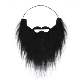 Sibba Party Fake Beard, Fake Mustaches Funny Self Adhesive Novelty Moustache Festival Party costume and Christmas Supplies Decorations Masquerade Party (Black)