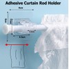 Curtain Rod Brackets for Window Curtains – Self-Adhesive Nail-Free Adjustable
