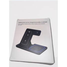 3 in 1 Wireless Charging Stand, Horizontal and Vertical Charging, Black