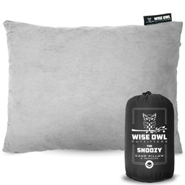 Wise Owl Outfitters Wise Owl Outfitters Camping Pillow - Camping Essentials and Travel Pillow for Airplanes, Camping, and Travel - Memory Foam Washable Pillow - Small/Medium
