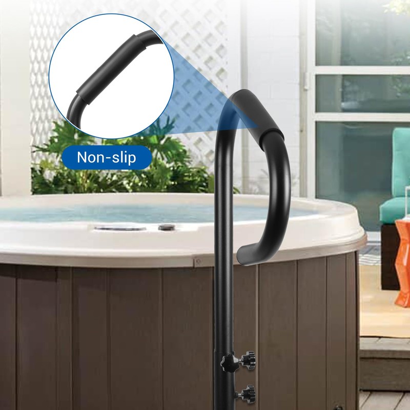 MERXENG Hot Tub Handrail, 360 Rotatable Spa Side Handrail with