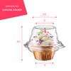 Prestee 50 Individual Single Cupcake Containers/ Boxes/ Holders - Stackable