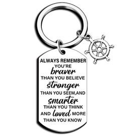 Davrock Navy Keychain Gifts for Men Women Navy Veteran Retirement Gifts for Men Graduation Keychain for Him Military Gift Decor Academy Graduation Birthday Christmas Gift