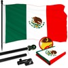 G128 Combo Pack: 5 Ft Aluminum Spinning Flagpole (Black) &