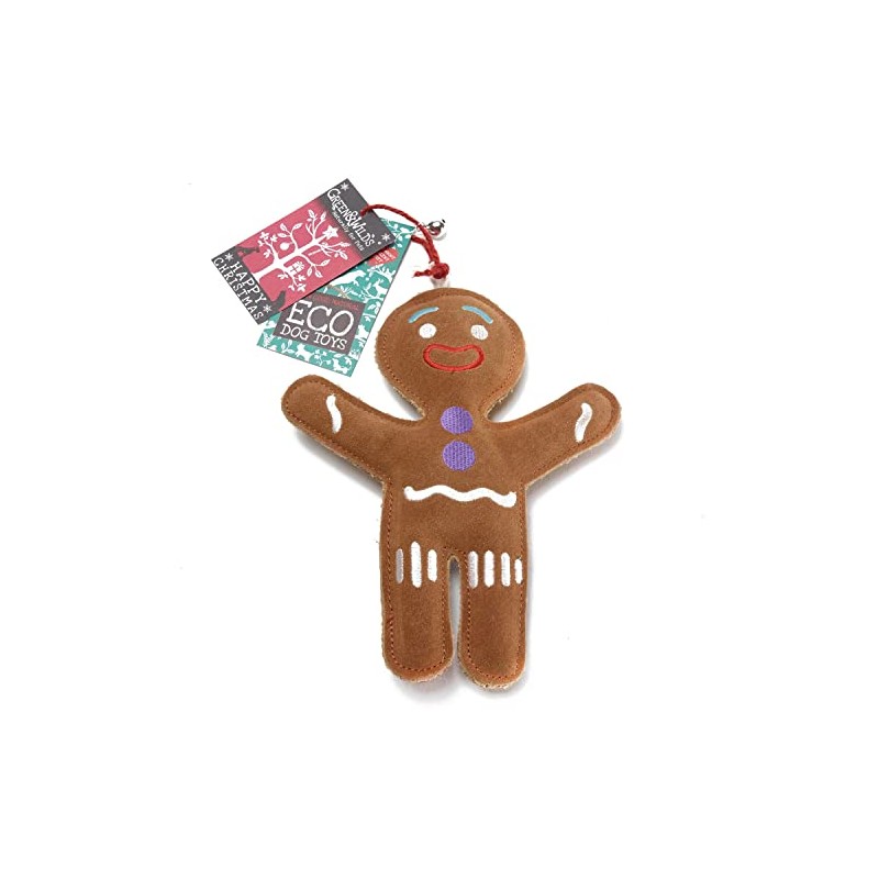 Green & Wilds Jean gingerbread person dog toy ( Suede