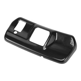 REPAIROCK 1 Pcs Inner Rearview Mirror Bracket Panel Cover Trim for Ford F-150 2021-2024 ABS Carbon Fiber Pattern Black