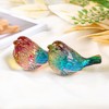Crystal Colorful Bird Figurine 2 Pcs - Glass Bird Animal