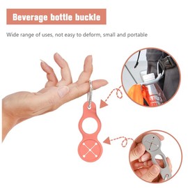 ARFUKA Water Bottle Clip Silicone Water Bottle Carrier with Carabiner Water Bottle Hanging Buckle Towel Hook Clip Accessories Hook Backpack Hanger for Outdoor Activities or Daily Use Pack of 4
