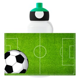 Mepal Trinkflasche Pop-up Campus - Wasserflasche für Kinder - Fußball - Auslaufsichere Flasche für die Schule - Wiederverwendbar - BPA-frei & Spülmaschinenfest - 400 ml - Fußballplatz