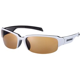 SWANS GW-3707 Sports Sunglasses, Polarized Golf Walk, White x Black