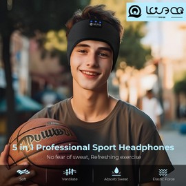 LOVE EYE Sleep Headphones Wireless Bluetooth 5.4 Headband Headphones for Sleeping & Sport,Soft Sleep Headband with Earphones for Men Women