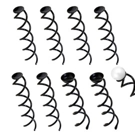 Mini Skater Spiral Spin Pins Non-Scratch Round Tips Twist Screw Hair Pins Findings with Blank Round Base Tray for DIY Craft Hair Acessories