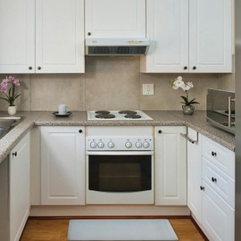 OnesCosy Anti Fatigue Kitchen Rugs Kitchen Mats for Floor,Cushioned Non-Slip Waterproof Ergonomic Comfort Rug Standing Mat for Kitchen,Doing Dishes,Floor,Home,Office,Sink,Laundry,Grey,17.3"x39"