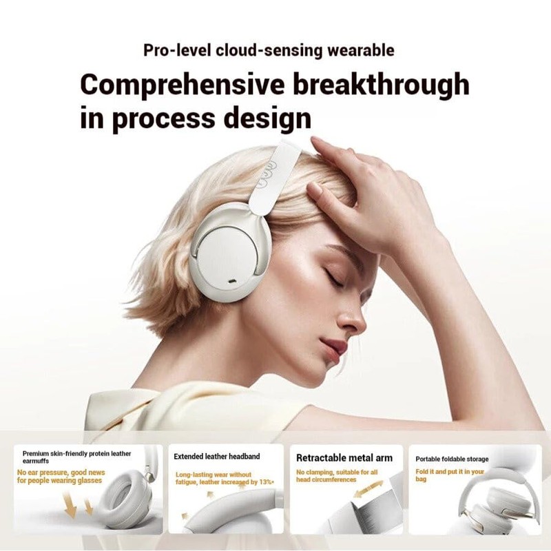 QCY H3 Pro ANC Wireless Over Ear Headphone,50dB Noise Cancelling,