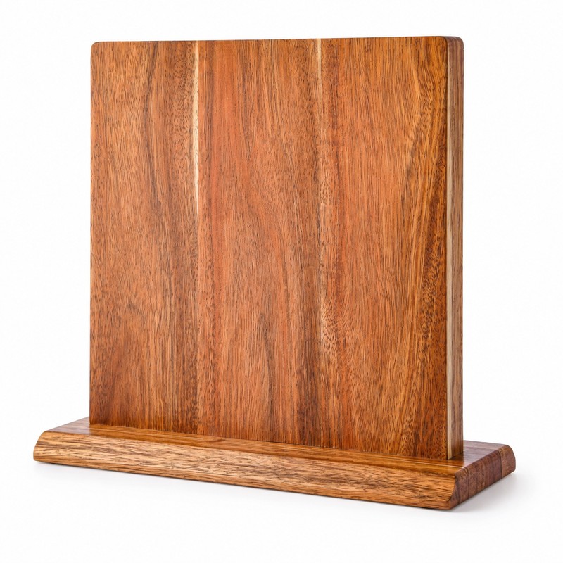 Acacia Wood Magnetic Knife Holder Stand for Kitchen Countertop