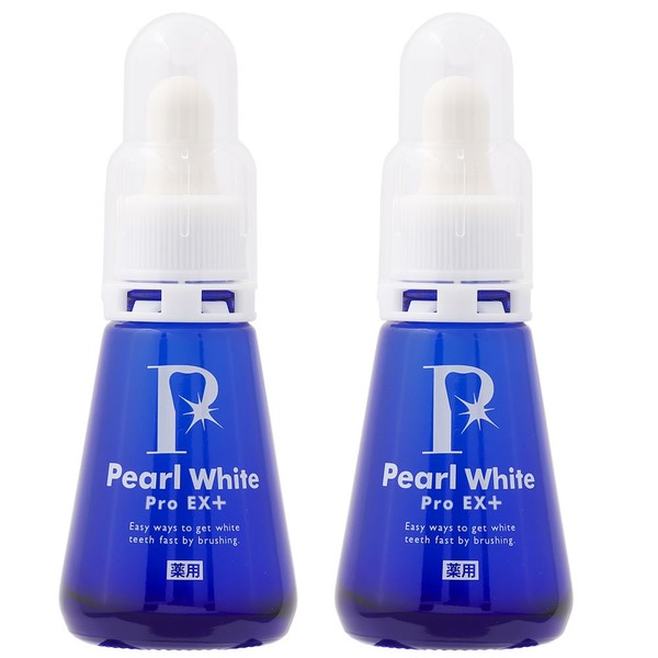 New ingredients! Medicated Pearl White Pro EX Plus Value Set of 2 Teeth Whitening Teeth Easy Home Use White Teeth and Moth Prevention