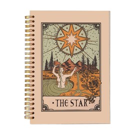 YSKDAFG The Star Tarot Spiral Notebooks - Witchy Journal for Women Men, Cute A5 Hardcover Spiral Notebook for School Office Note Talking, Daily Journaling Gifts for Witchy Girls Astrology Lovers
