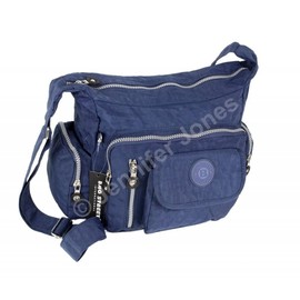 Bag Street Nylon Shoulder Bag - Blue - 30x22x15cm