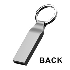 MOSDART - Unidad flash USB 2.0 de metal de 16 GB, paquete de 10 unidades, impermeable, 16 G, unidad de pulgar de 16 G, unidad de memoria con llavero, color plateado